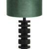Lampensockel Disc mit grünem Samtschirm schwarz-8440ZW