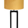 Robuste Tischlampe mit ockerfarbenem Schirm schwarz-8451ZW