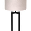 Tischlampe mit ländlichem braunem Schirm schwarz-8453ZW