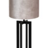 Tischlampe mit schwarzem Rahmen und silbernem Schirm-8458ZW
