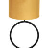 Tischleuchte Kreis mit ockerfarbenem Schirm schwarz-8481ZW