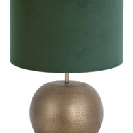 Elegante Tischleuchte mit tollem Lampenschirm aus Samt-7344BR