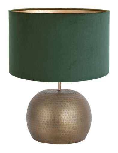 Elegante Tischleuchte mit tollem Lampenschirm aus Samt-7344BR