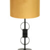 Metall Lampenfuß mit okkergelbem Lampenschirm-8256ZW