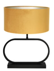 Ovale Tischleuchte ockergelber Lampenschirm-8313ZW