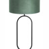 Ovaler Lampenfuß mit Lampenschirm aus Samt-8433ZW
