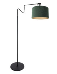 gebogene-stehlampe-mit-blaugrun-schimmerndem-schirm-steinhauer-linstrom-grun-und-schwarz-3735zw-1