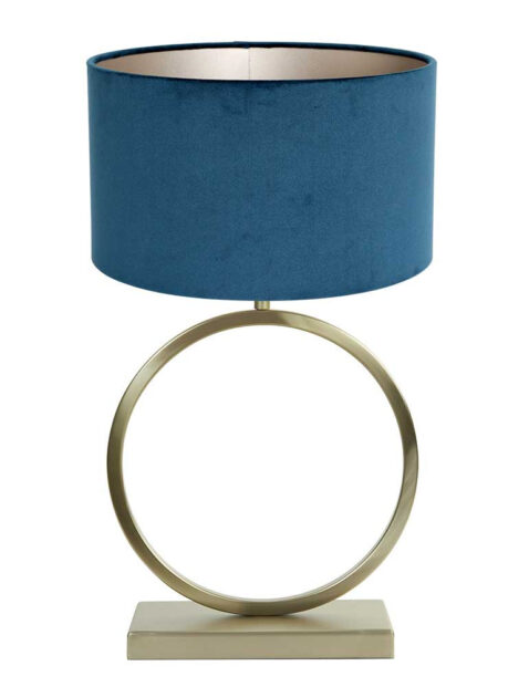 runde-tischlampe-mit-blauem-schirm -light-und-living-liva-blau-und-gold-3627go
