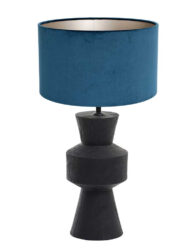 schachfiguren-lampensockel-mit-blauem-schirm -light-und-living-gregor-blau-und-schwarz-3605zw