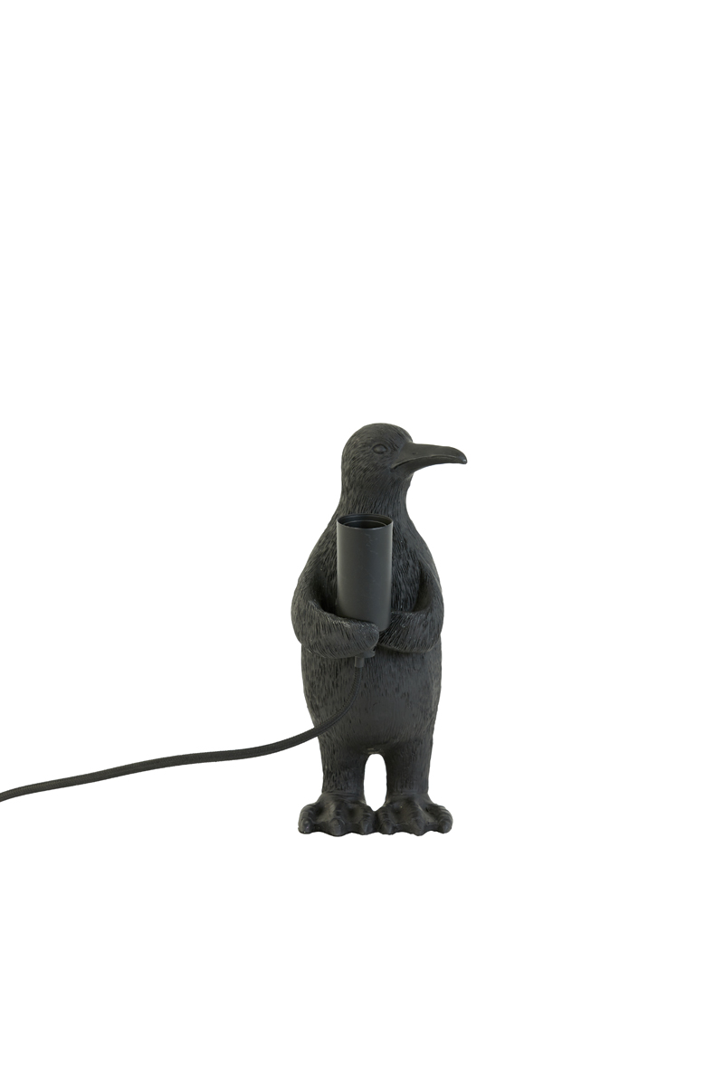 Moderne schwarze Pinguin Tischlampe Light & Living Penguin