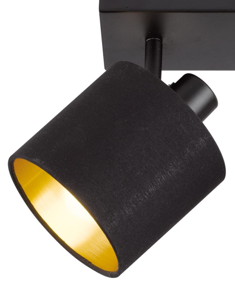 2-flammiger Deckenstrahler Schwarz mit Goldem Reality Tommy – Bild 3