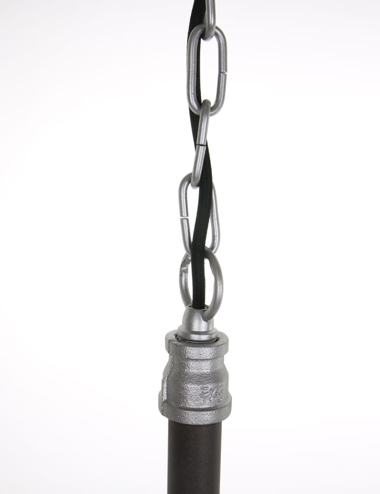 5-flammige Leichtmetall-Hängelampe Expo Trading Pipe dunkelGrau ∅56 cm – Bild 6