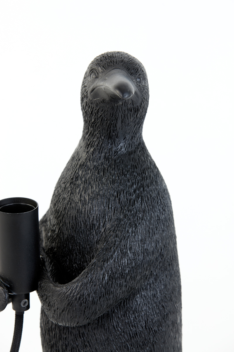 Moderne schwarze Pinguin Tischlampe Light & Living Penguin – Bild 7