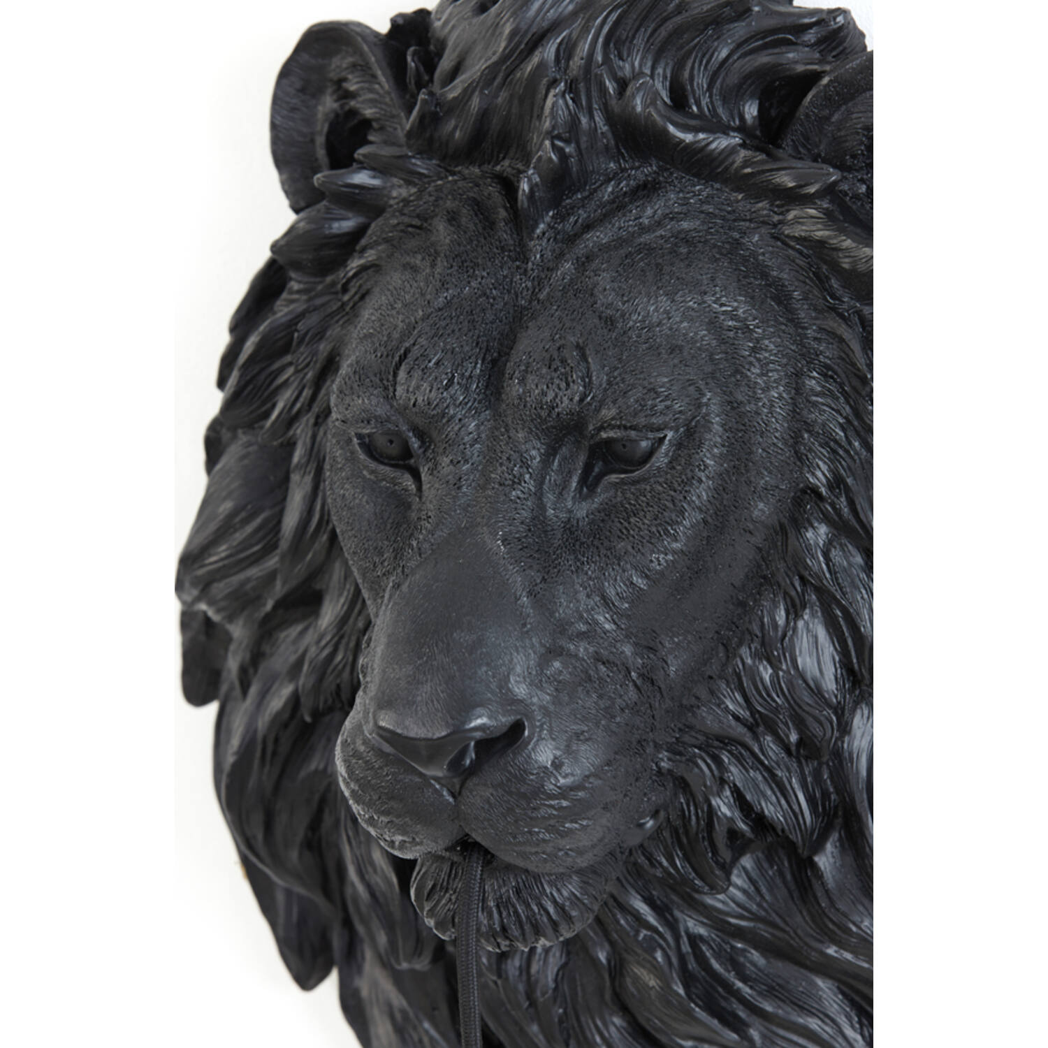 Afrikanische schwarze Wandlampe mit Löwenkopf Light & Living Lion – Bild 4