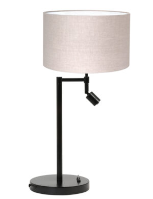 beigefarbener-lampenschirm-auf-schwarzem-sockel-light-&-living-montana-8329zw