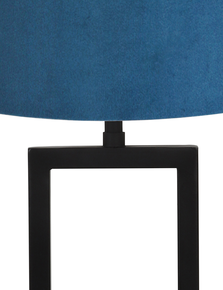 Blaue Samttischlampe Light & Living Shiva schwarz – Bild 2