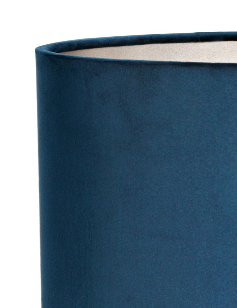 Blaue Samttischlampe Light & Living Shiva schwarz – Bild 3