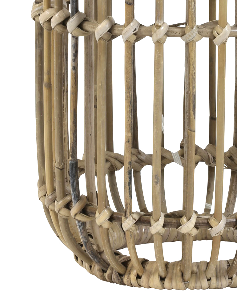 Botanischer Lampenfuß mit beigem Leinenschirm Light & Living Seram Bambus – Bild 4