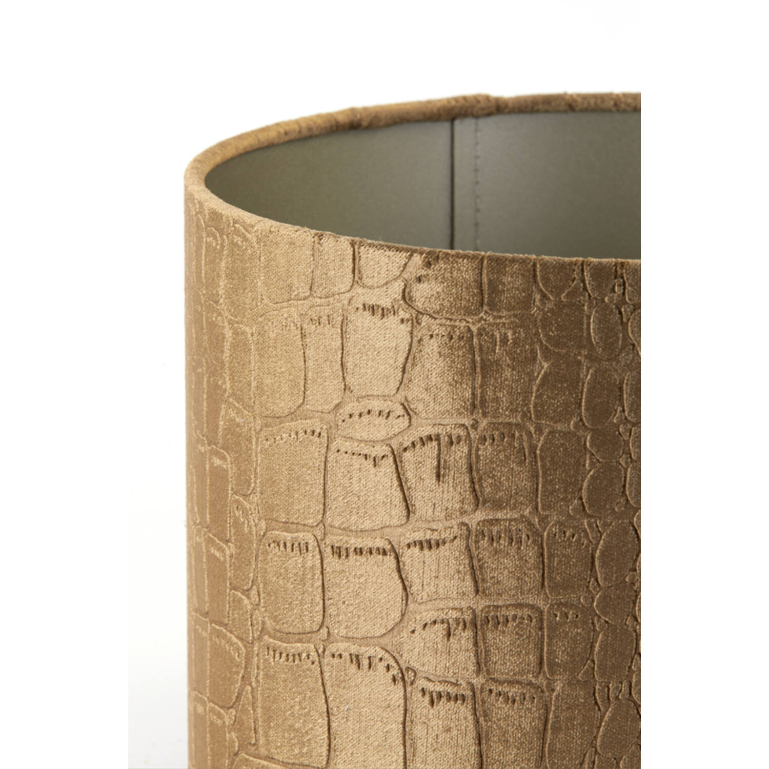 Brauner Lampenschirm Krokodilhaut-Optik Light & Living Praya – Bild 4