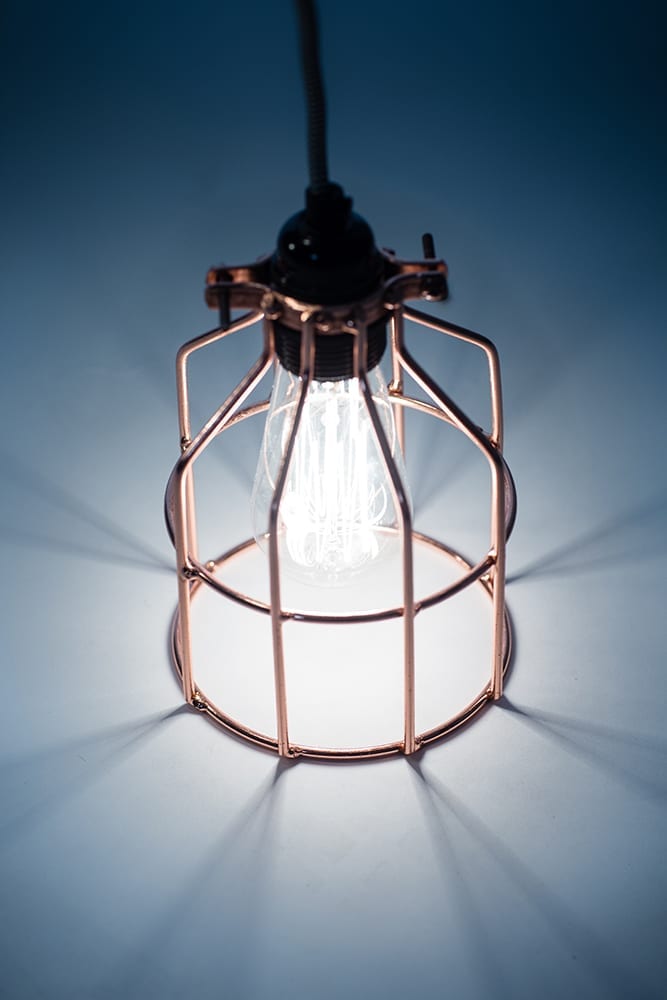 Coole Hängelampe Lichtlab No.15 Kupfer ∅13cm – Bild 2