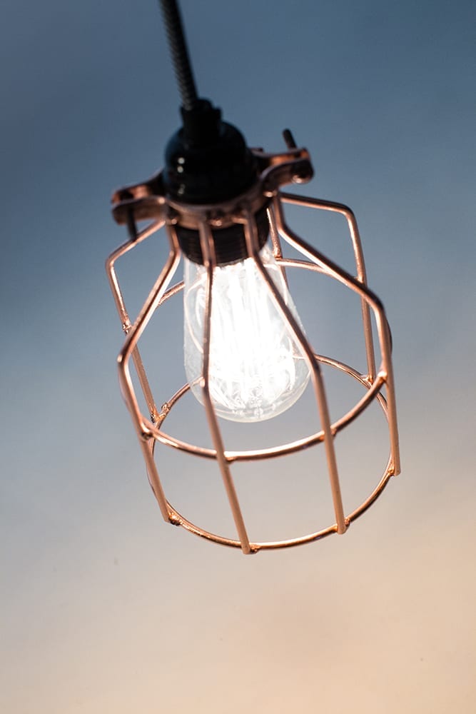 Coole Hängelampe Lichtlab No.15 Kupfer ∅13cm – Bild 3