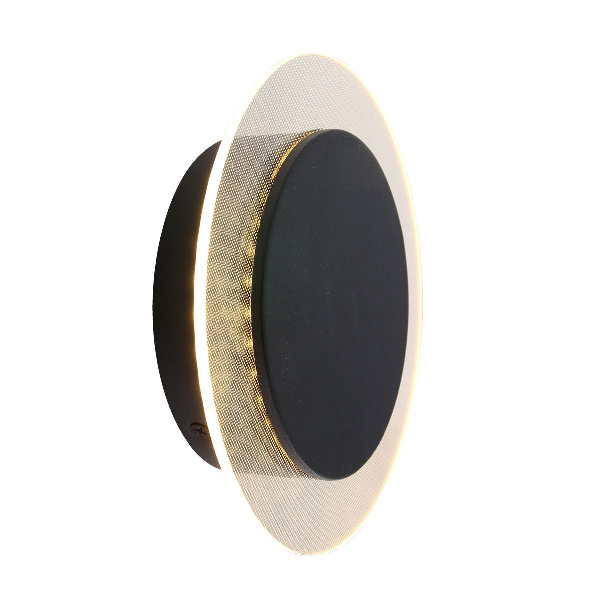 Moderne schwarze Metall-Kunststoff-Wandlampe Steinhauer Lido – Bild 11