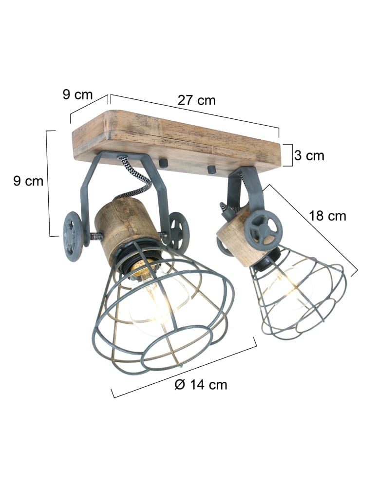 Zweilicht Draht Deckenspot Anne Light & Home Guersey – Bild 5