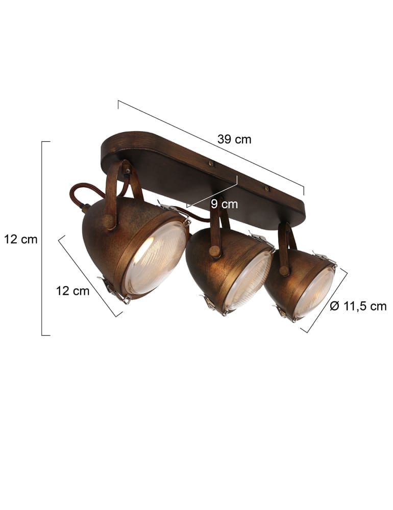 Dreilicht Deckenlampe Mexlite Paco – Bild 6
