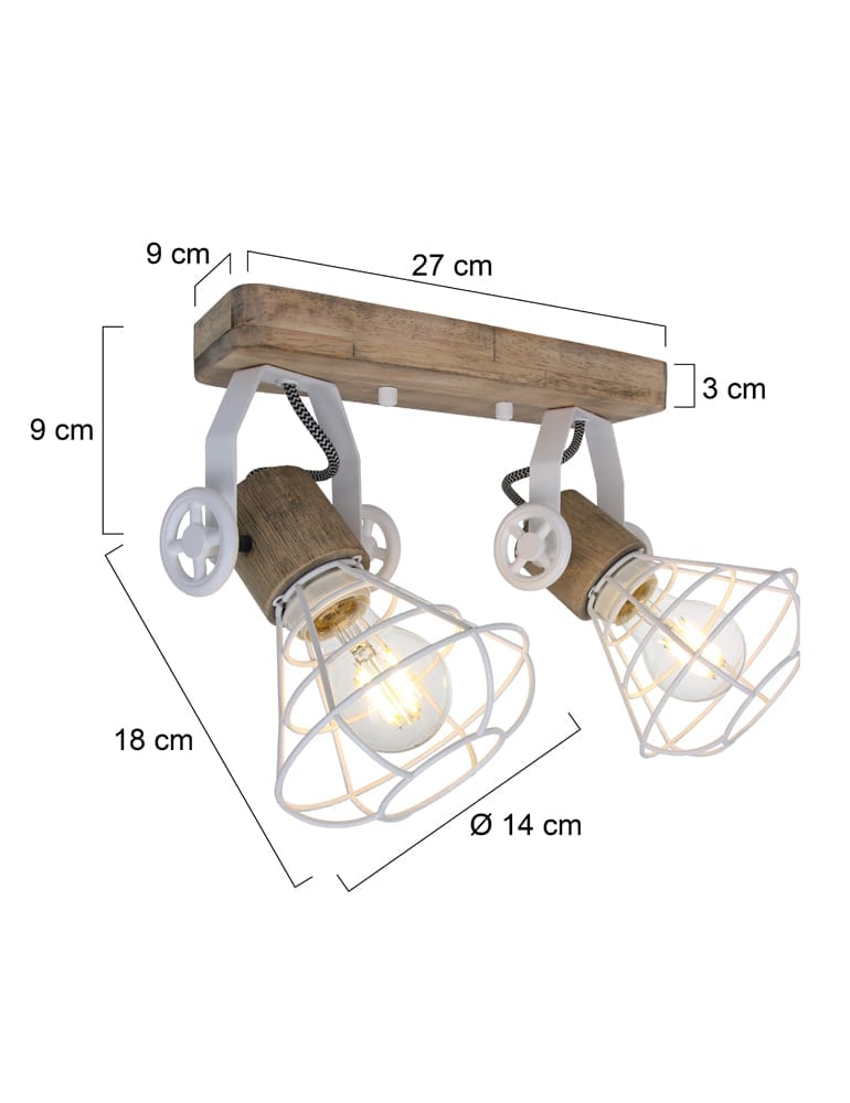 Zweilicht Draht Deckenspot Anne Light & Home Guersey – Bild 5