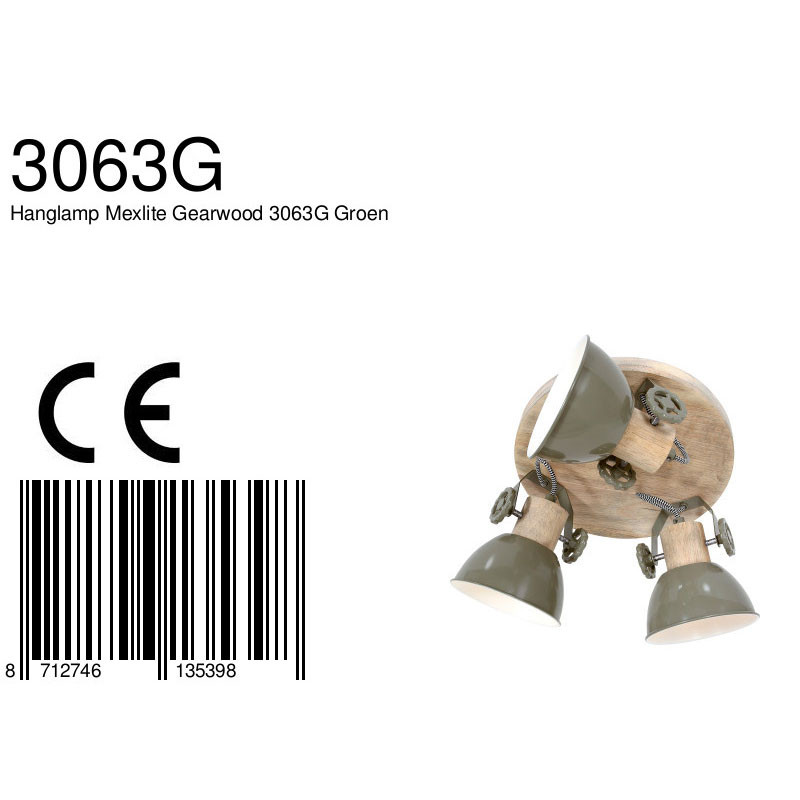 Deckenstrahler dreiflammig Mexlite Gearwood – Bild 7