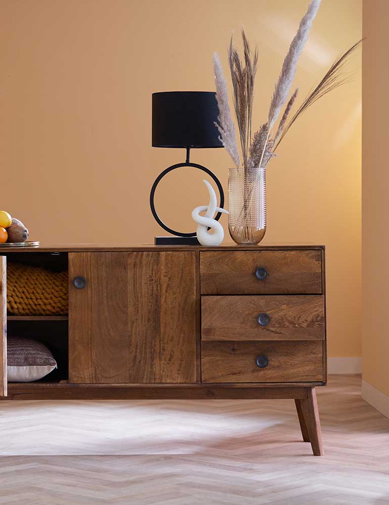 Dekorative Tischlampe Light & Living Liva schwarz – Bild 3