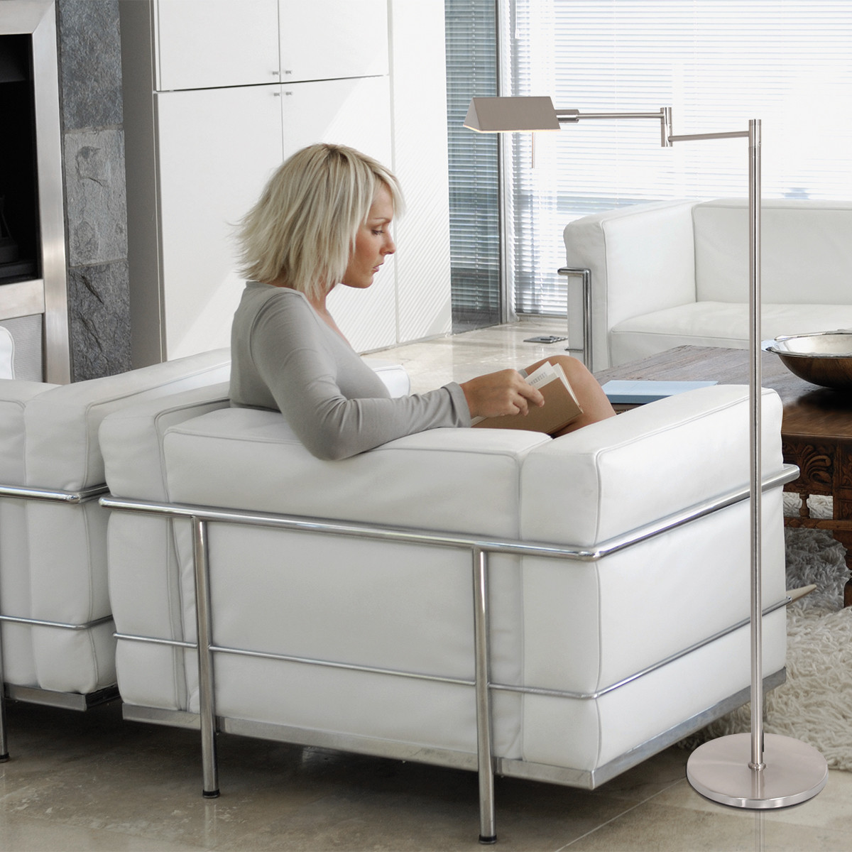 Dimmbare Design-Stehleuchte Steinhauer Retina – Bild 3