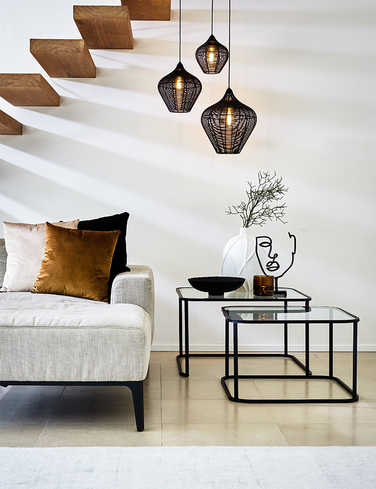 Drahthängeleuchte mit tollem Lichteffekt Light & Living Alvaro schwarz – Bild 3