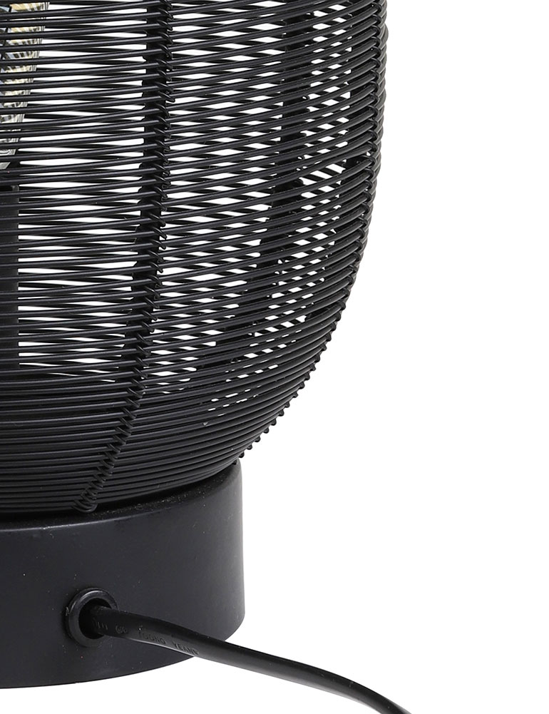 Drahtlampe Tischleuchte Light & Living Ophra schwarz – Bild 4