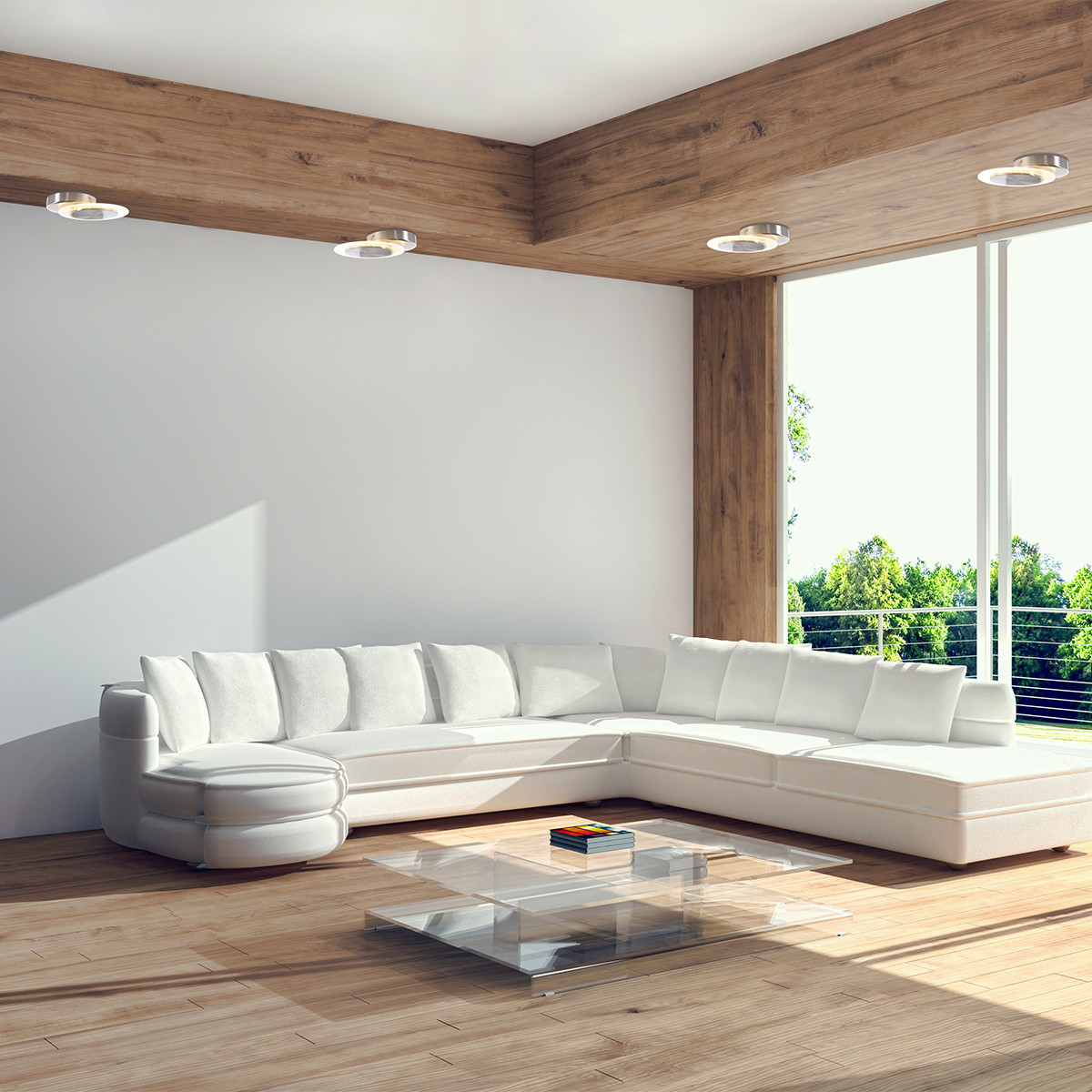 Moderne Stahl-Metall-Kunststoff-Wandlampe Steinhauer Lido – Bild 3