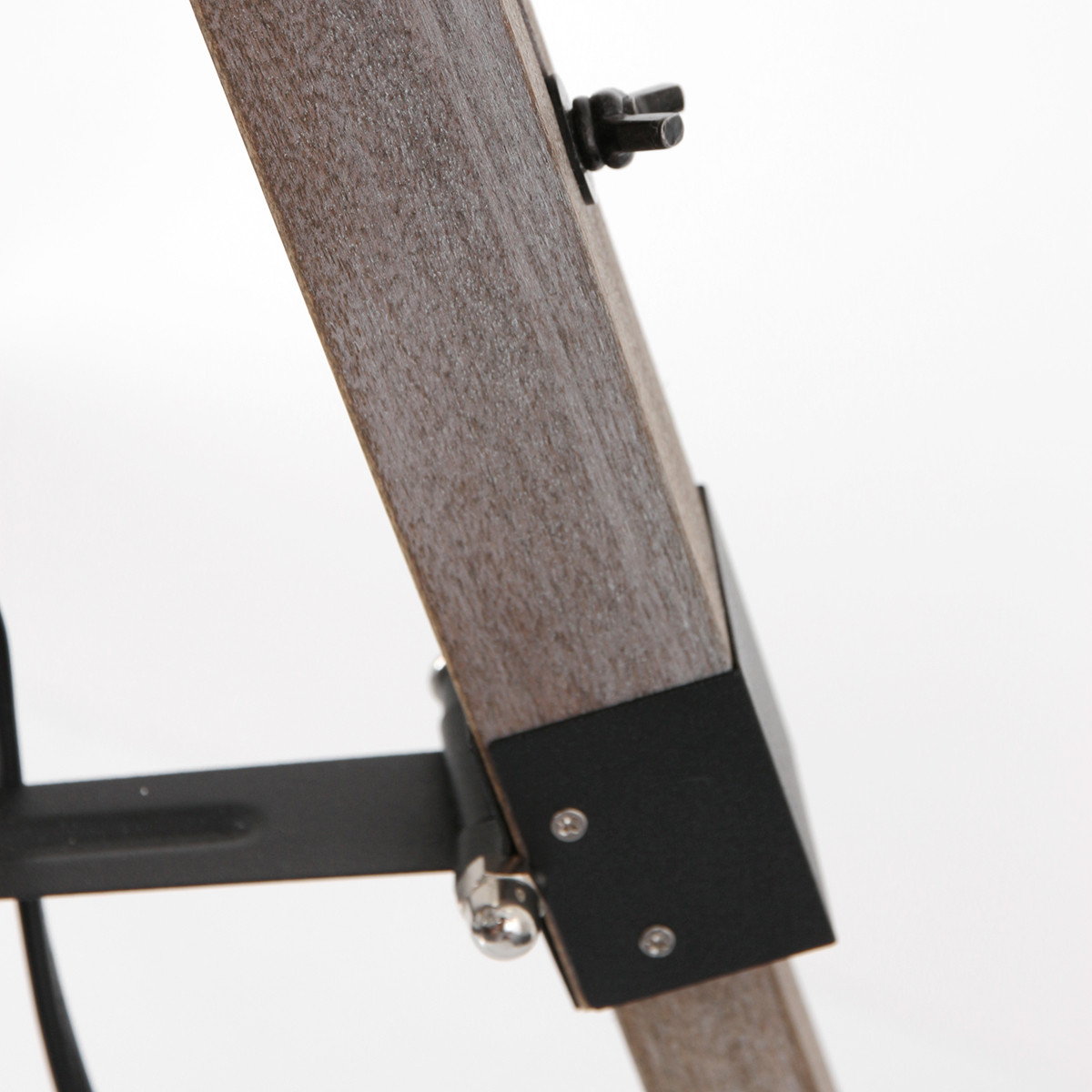 Dreibeinige Stehleuchte aus Naturholz / Schwarzem Metall Mexlite Triek – Bild 10