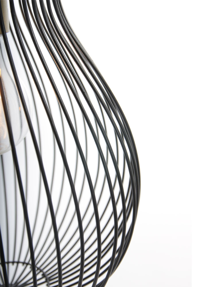 Dreiflammige Draht Tischleuchte Trio Leuchten Dave schwarz – Bild 5