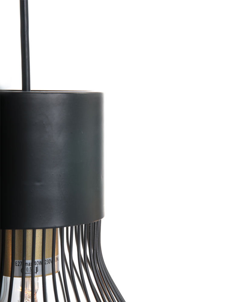 Dreiflammige Draht Tischleuchte Trio Leuchten Dave schwarz – Bild 6