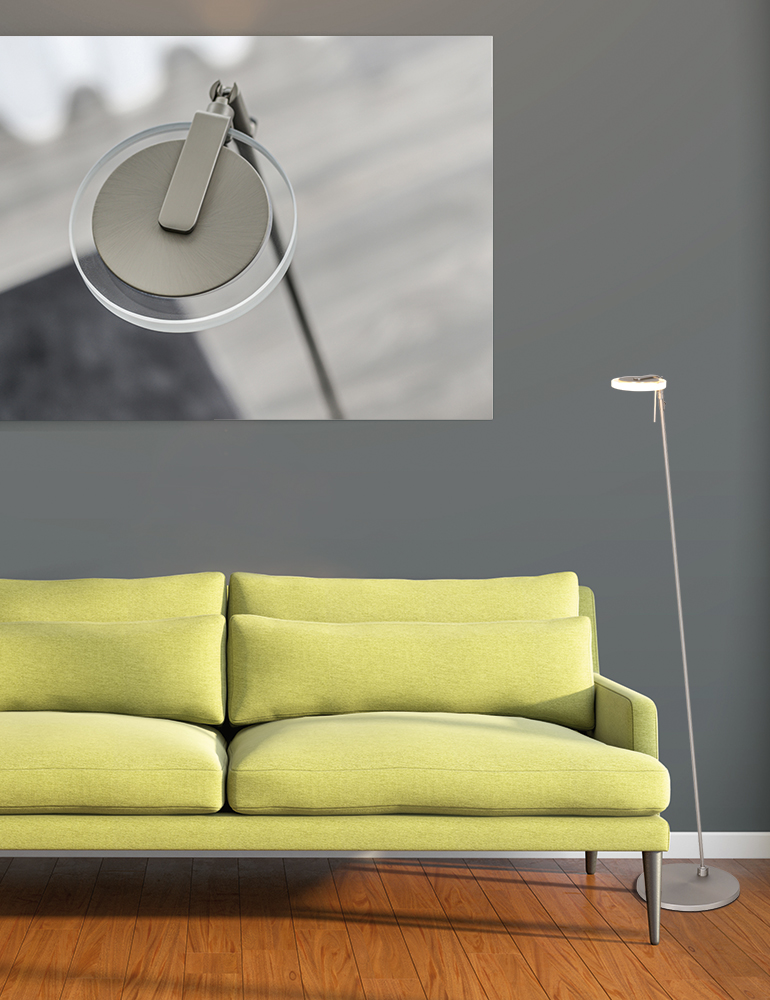 Dünne Stehleuchte Steinhauer Turound Stahl – Bild 2