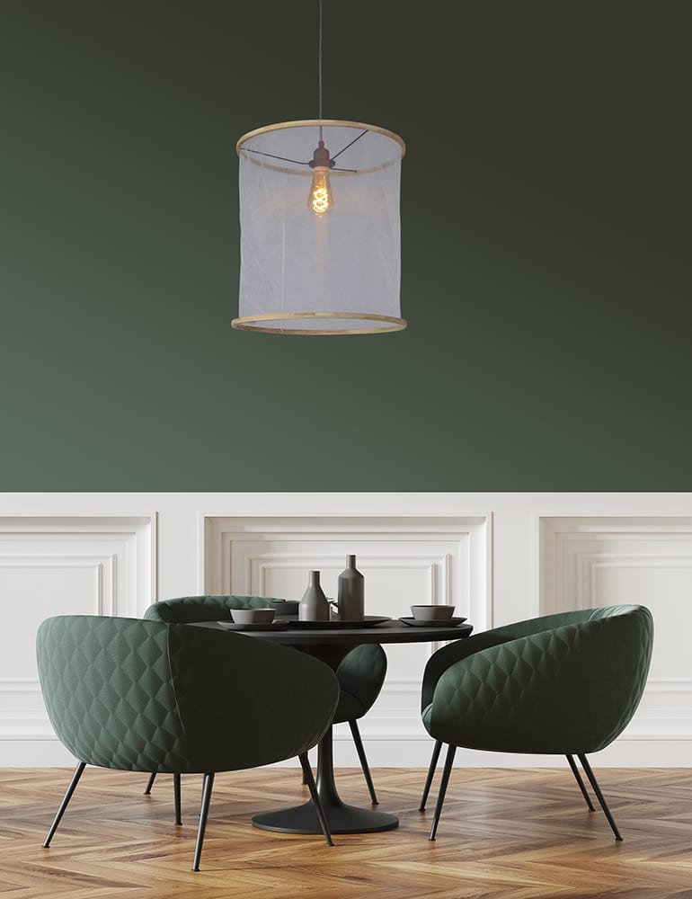 Durchsichtige Pendelleuchte Mexlite Finn Baumwolle – Bild 3