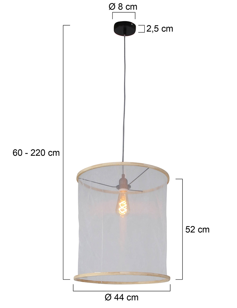 Durchsichtige Pendelleuchte Mexlite Finn Baumwolle – Bild 7
