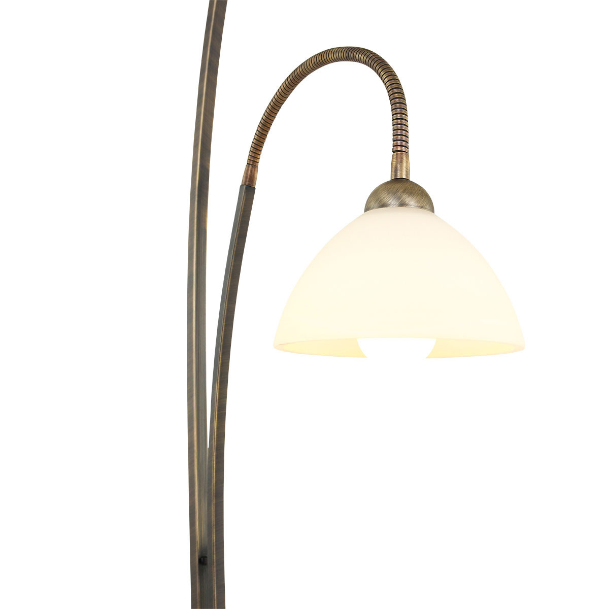 Bronzene Bodenlampe 2-Lichter Marmoriertes Glas Steinhauer Capri – Bild 3