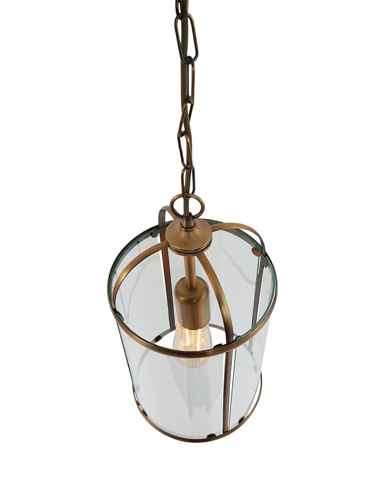 Klassischer Bronzelampenschirm aus Glas / Metalllaterne Steinhauer Pimpernel – Bild 3