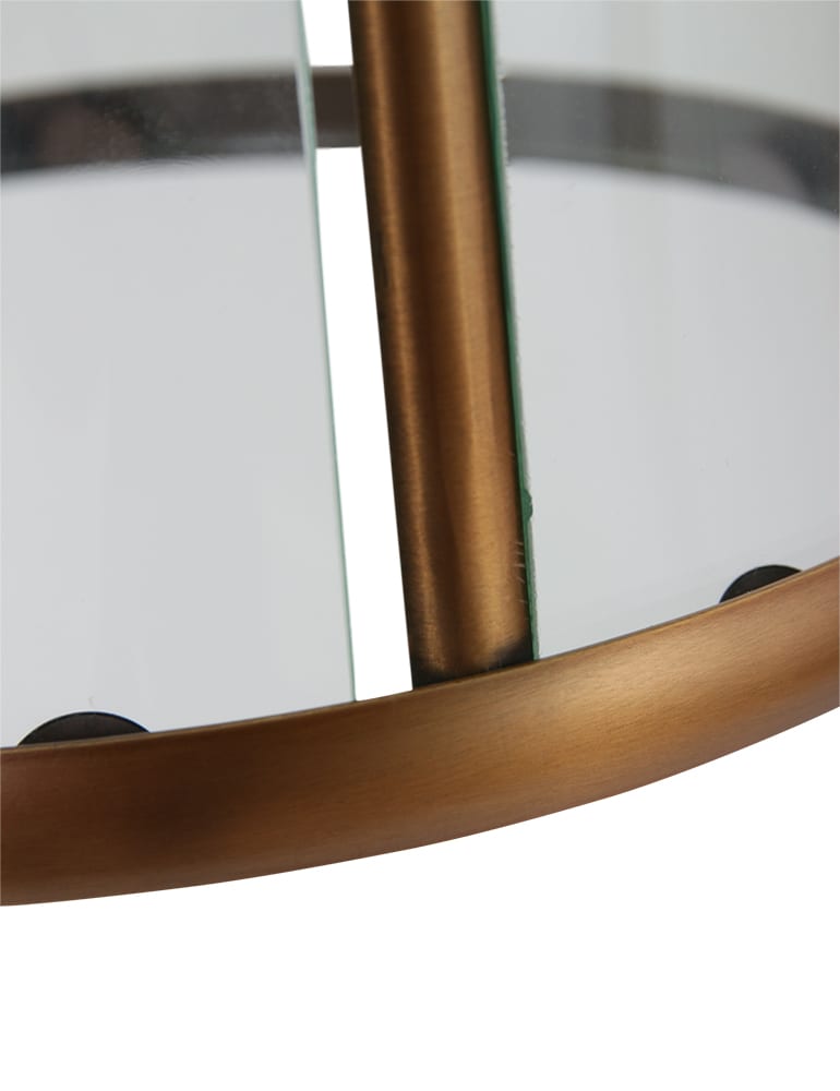 Klassischer Bronzelampenschirm aus Glas / Metalllaterne Steinhauer Pimpernel – Bild 4