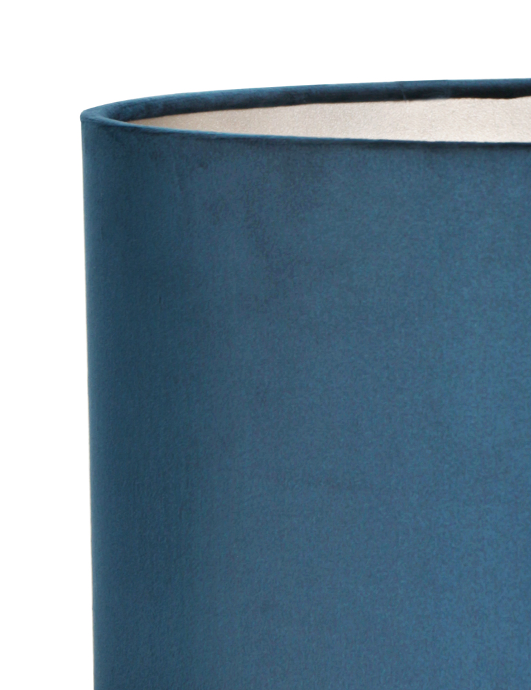 Fensterbanklampe mit blauem Samtschirm Light & Living Mace schwarz – Bild 3