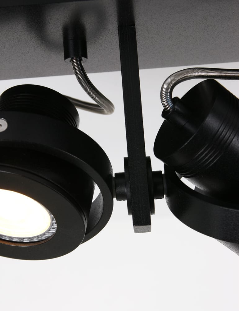 Drei schwarze Aufbauspots Steinhauer Quatro – Bild 4