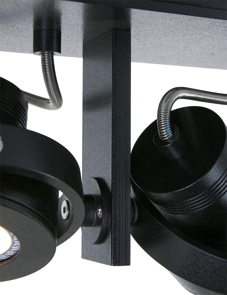 Drei schwarze Aufbauspots Steinhauer Quatro – Bild 5