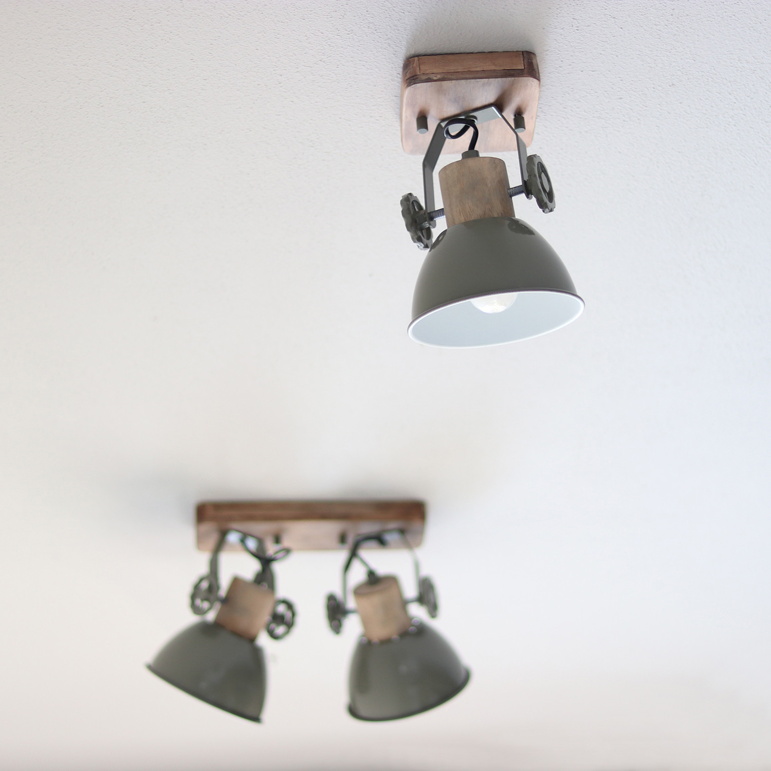 Feste Deckenleuchte mit Holz Mexlite Gearwood – Bild 4