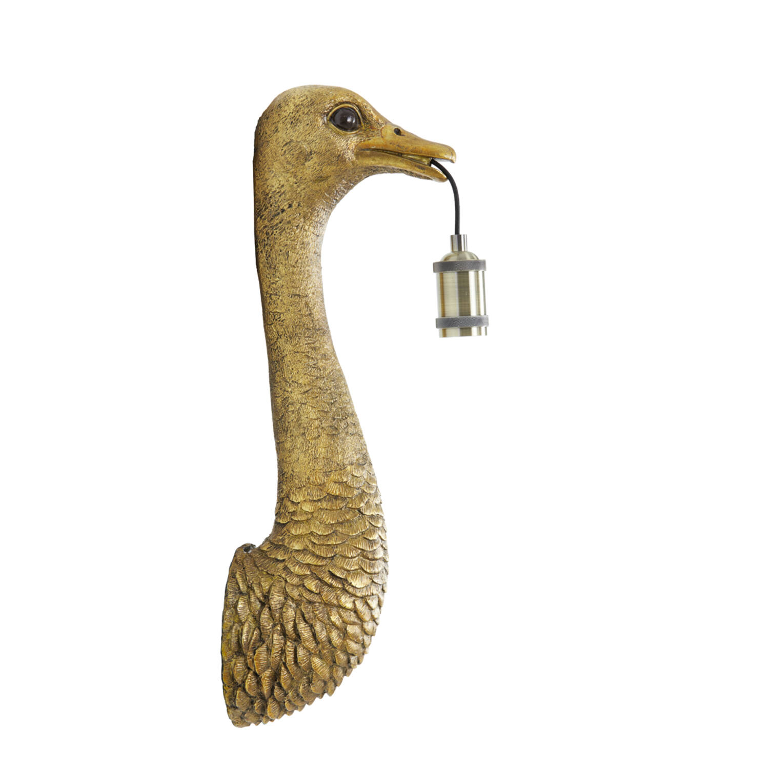 Goldene Straußen-Wandleuchte Light & Living Ostrich – Bild 4