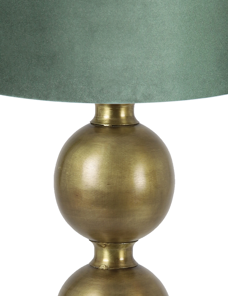 Goldene Tischlampe mit grünem Schirm Light & Living Jadey – Bild 2